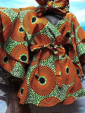 African Wrap Top Freesize