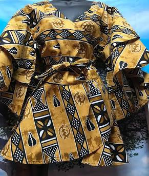 African Wrap Blouse Freesize