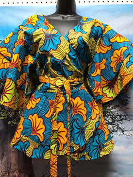 Ankara Freesize Wrap Top