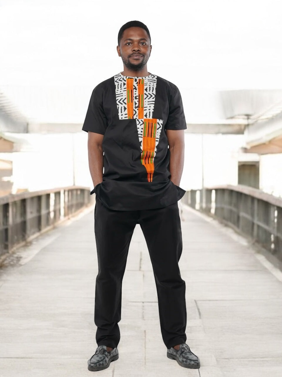 Short Sleeve African Men's Suit 3X